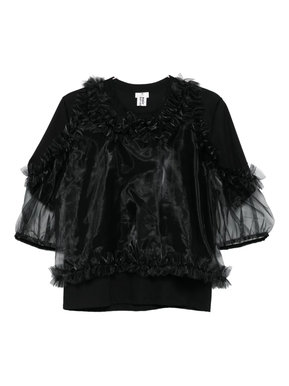 

Топ с оборкой Noir Kei Ninomiya, черный