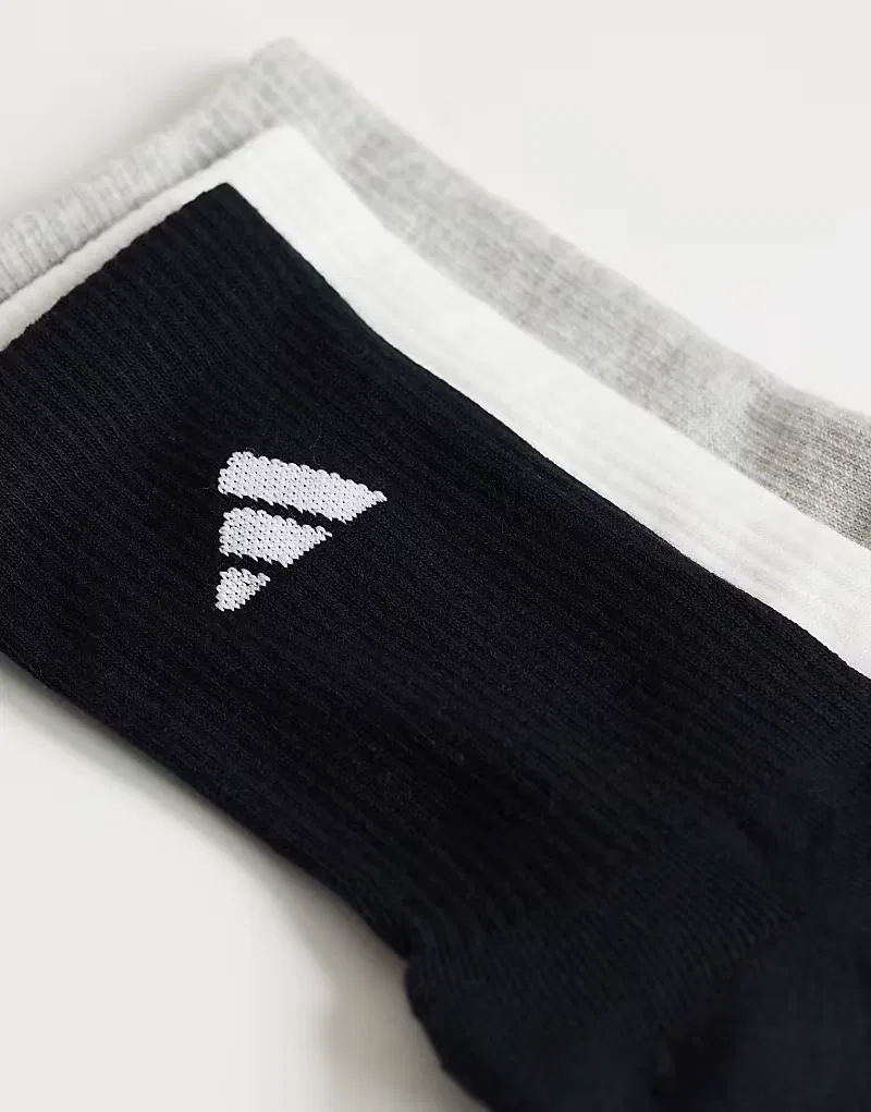 Комплект из трех мягких носков Adidas Performance Running черного, мультиколор — фото 2