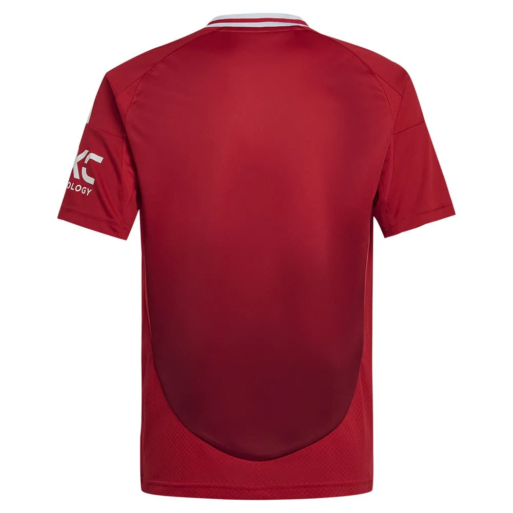 Футболка с коротким рукавом adidas Manchester United 24/25 home junior, красный — фото 4