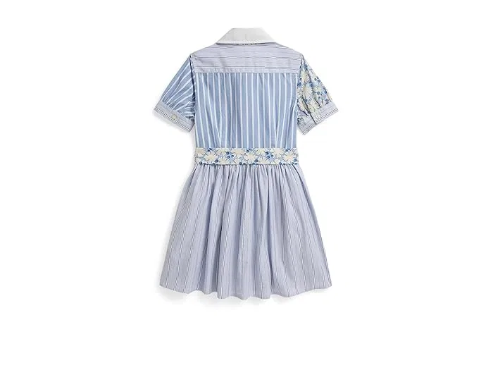 Платье с цветочным принтом Cotton Poplin Fun Shirtdress Polo Ralph Lauren Kids, White — фото 2