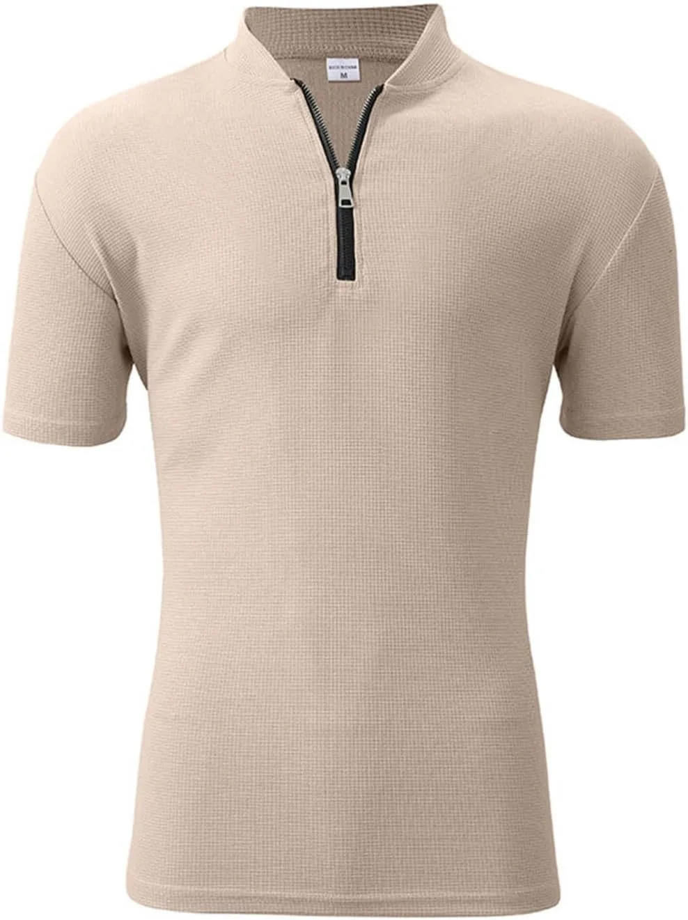 

Мужская футболка с воротником стойкой и молнией на четверть Cambkatl