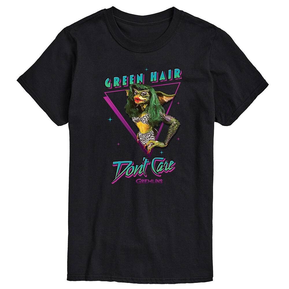 

Мужская футболка Gremlins Green Hair с рисунком Don't Care Licensed Character, черный