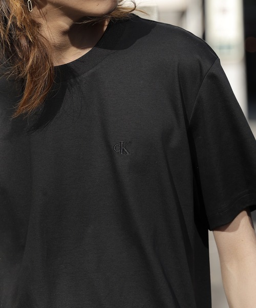 

Футболка из жидкого хлопка Calvin Klein, черный