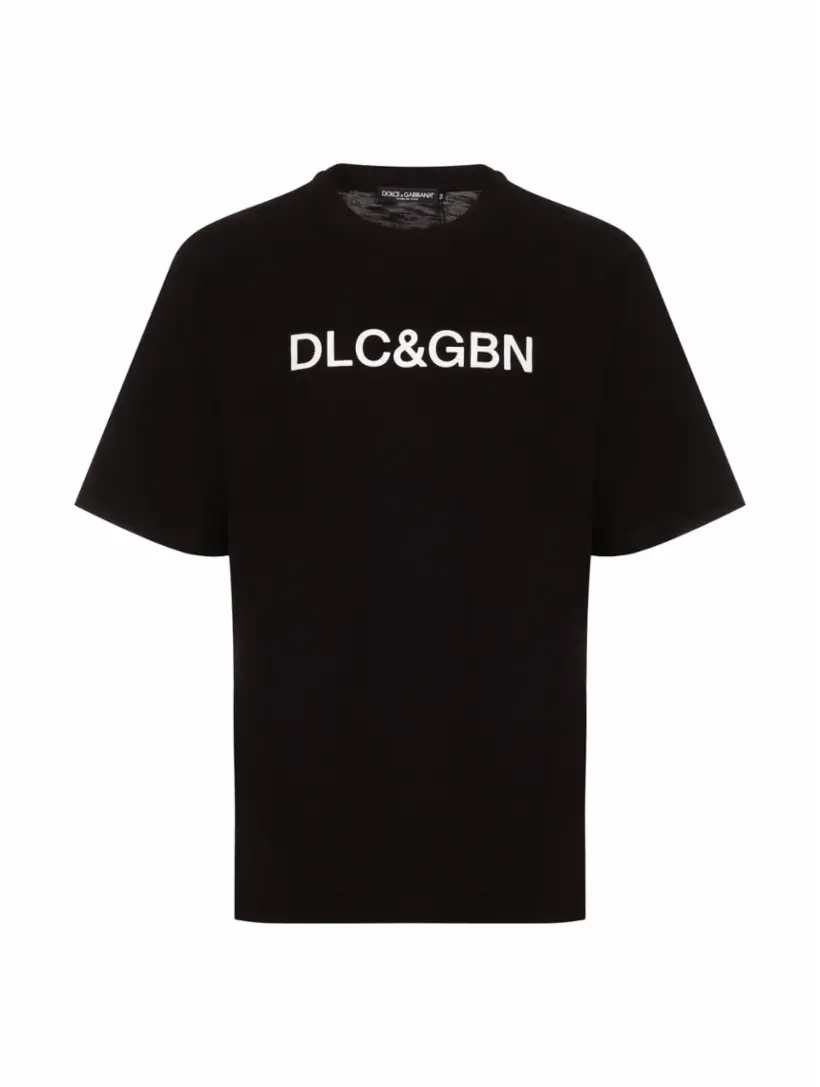 

Хлопковая футболка с логотипом Dolce&Gabbana, черный