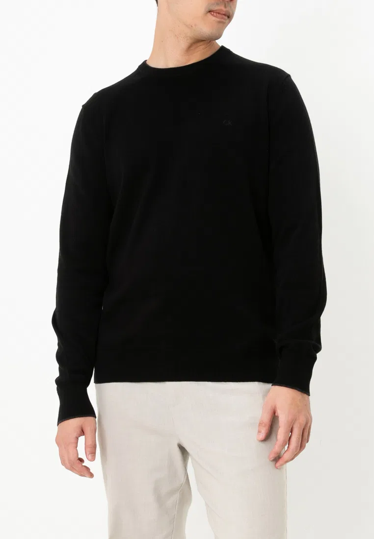 Свитер, хлопок, Calvin Klein Jeans, черный