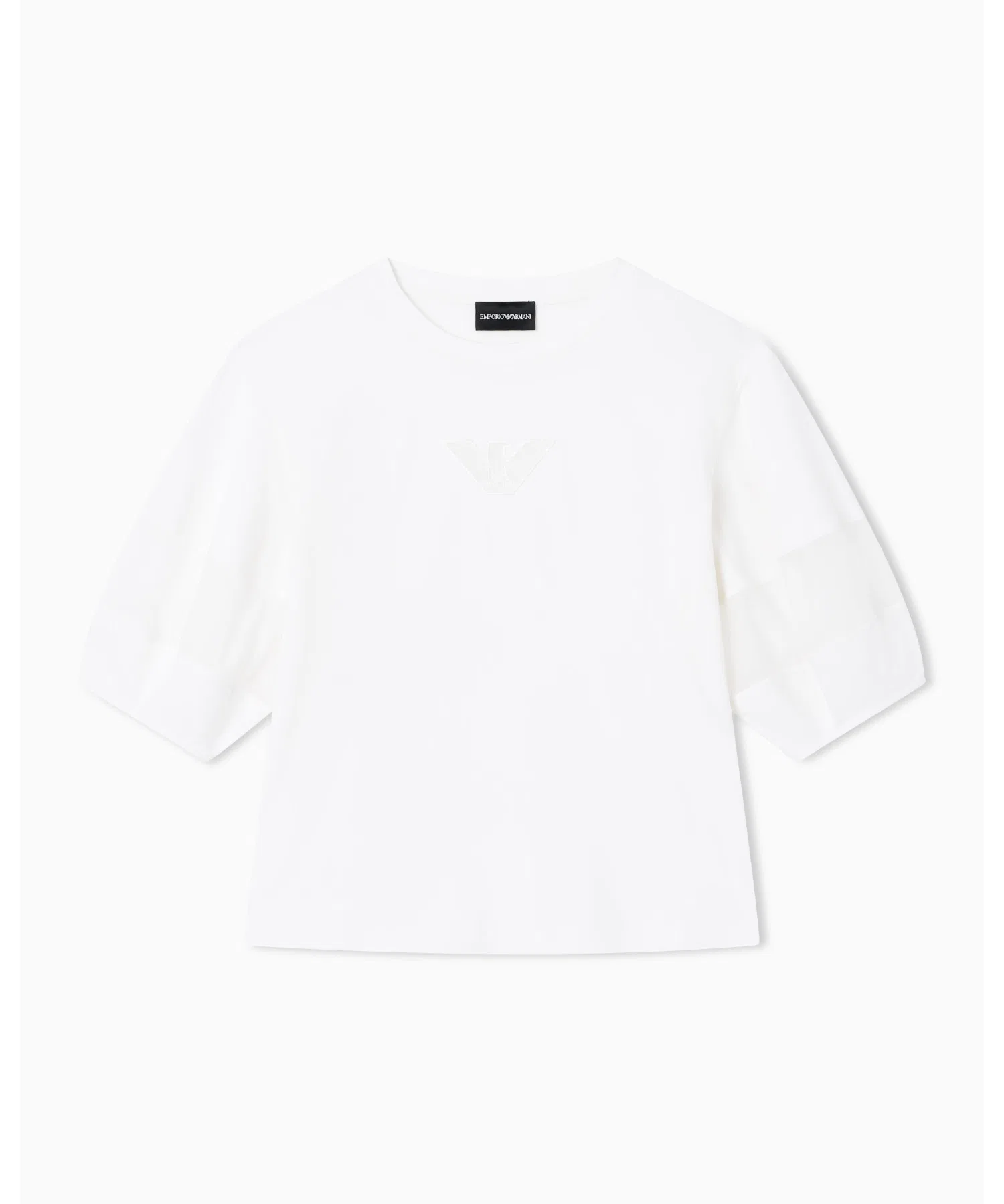 【Футболка Emporio Armani】, трикотаж Supima, сетчатая вставка — фото 2