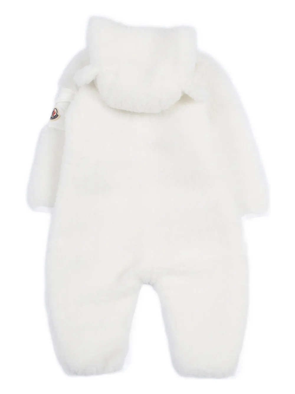 Комбинезон с капюшоном и медвежьими ушками Moncler Enfant, белый — фото 2