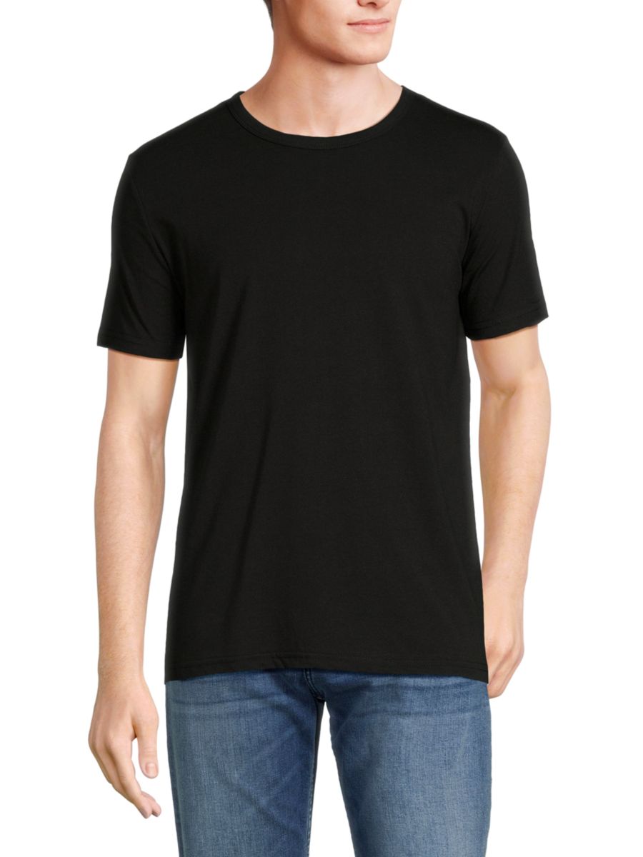 

Футболка Triblend с короткими рукавами и круглым вырезом Saks Fifth Avenue, черный