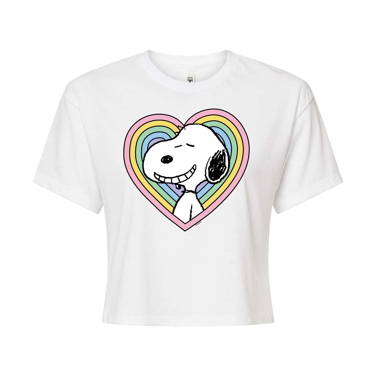 

Укороченная футболка с рисунком в форме сердца Peanuts Snoopy для детей Juniors Licensed Character, белый