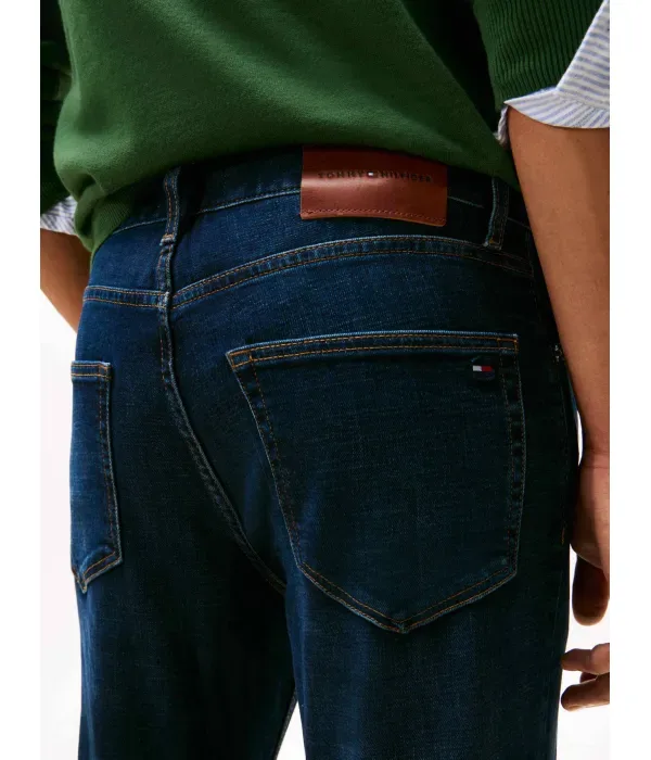 Джинсы Дентон straight fit Tommy Hilfiger, темно-синий — фото 4