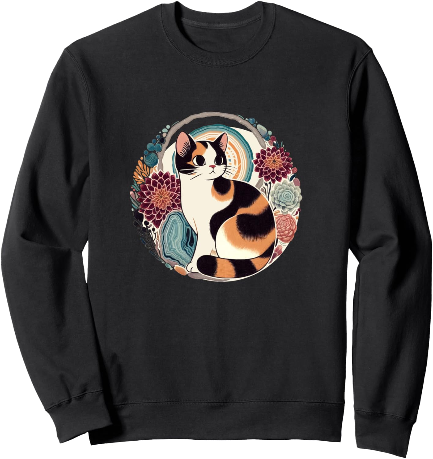 

Иллюстрация кошки калико. Забавная толстовка с изображением кошки калико Cat Snugg, черный