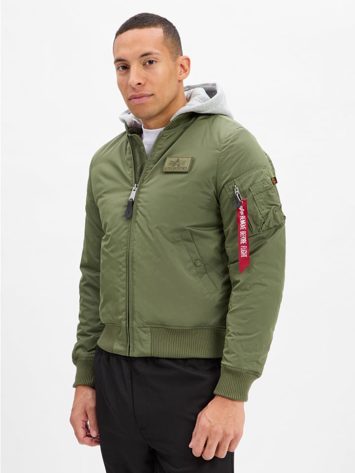 

Двухцветная куртка с капюшоном MA-1 из тростника Alpha Industries