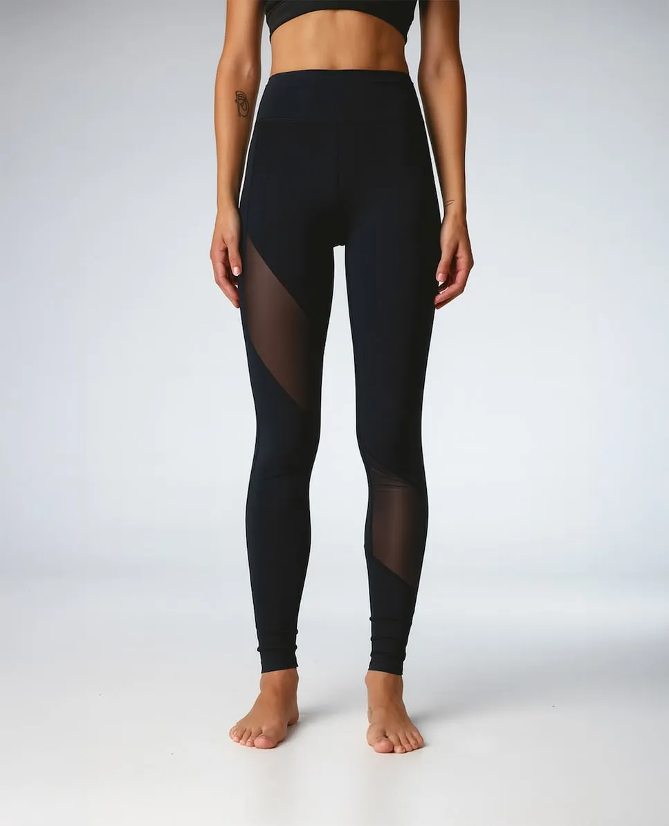 

Женские спортивные леггинсы с укороченной длиной и компрессионным эффектом Black Limba, черный