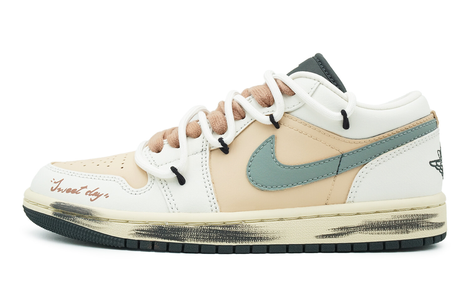 

Баскетбольные кроссовки Air 1 Vintage женские с низким верхом белый/желтый Jordan