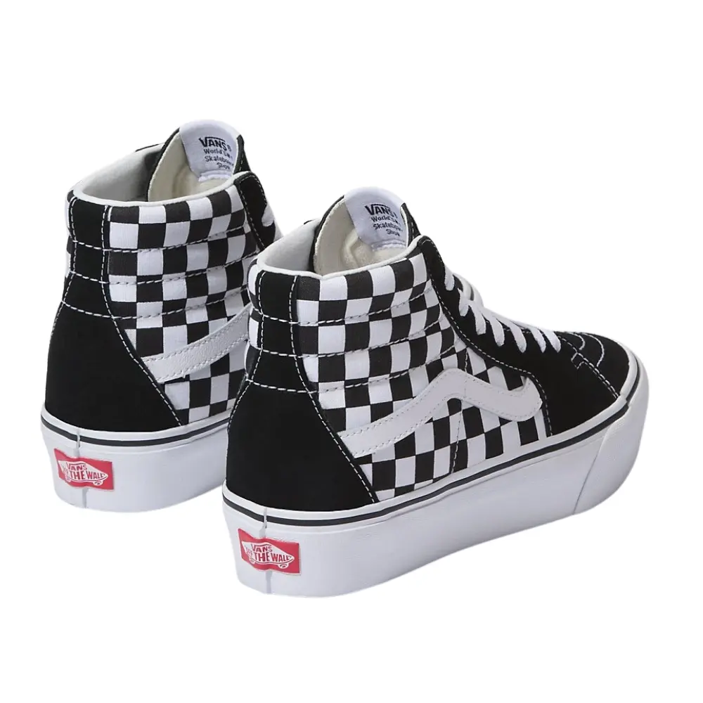 Кроссовки Vans SK8-Hi Platform 2.0 VA3TKNQXH Женские Черно-белые в клетку — фото 4