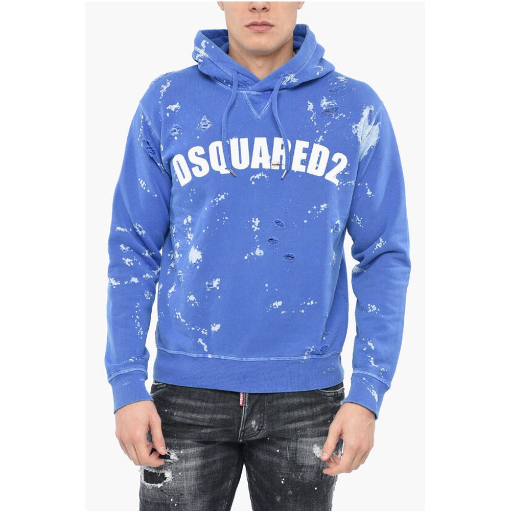 

Толстовка с капюшоном D2 GOTH FOAM с эффектом потертости Dsquared2, Blue