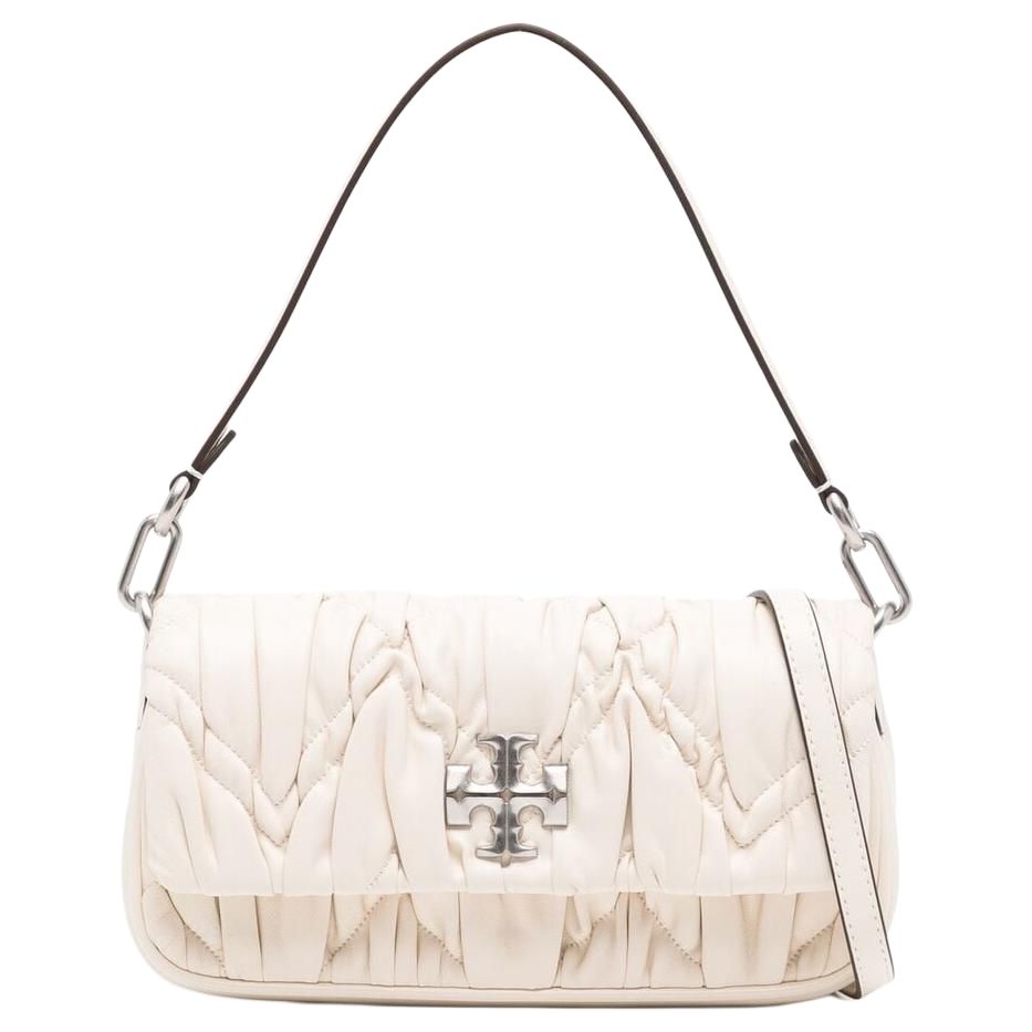 

Сумка Kira Nappa через плечо из кожи, женская, светло-кремовый белый TORY BURCH