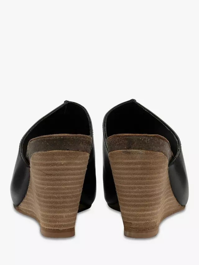 Сандалии Ravel Corby Leather Wedge, черный — фото 3