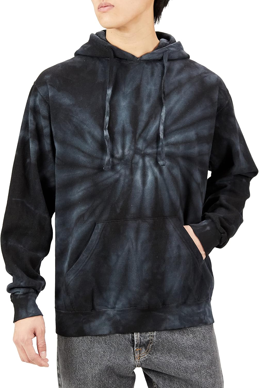 

Толстовка с капюшоном и принтом в стиле тай-дай от Color Tone COLORTONE, пуловер The Colortone Tie-Dye Co., черный