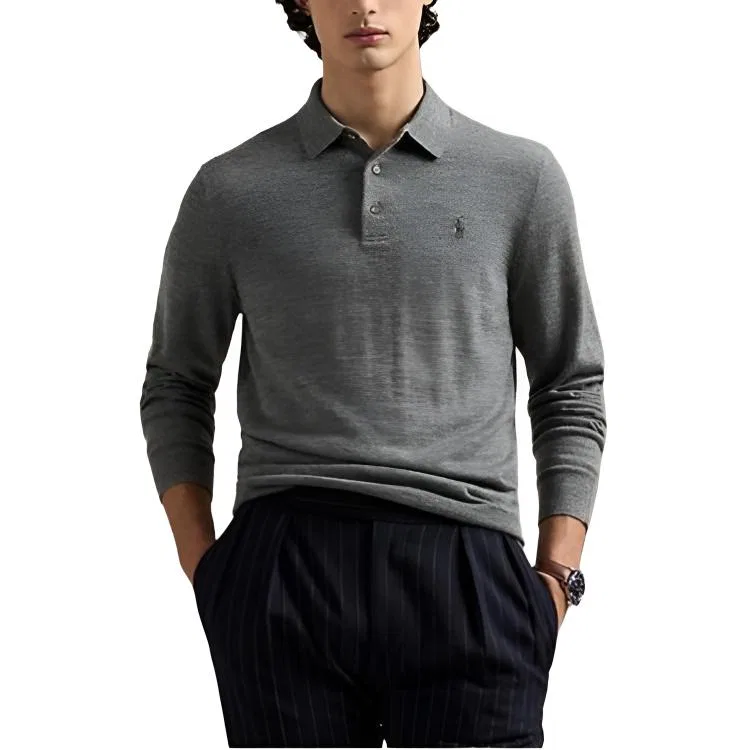 Поло из шерсти Polo Ralph Lauren, Gray — фото 4
