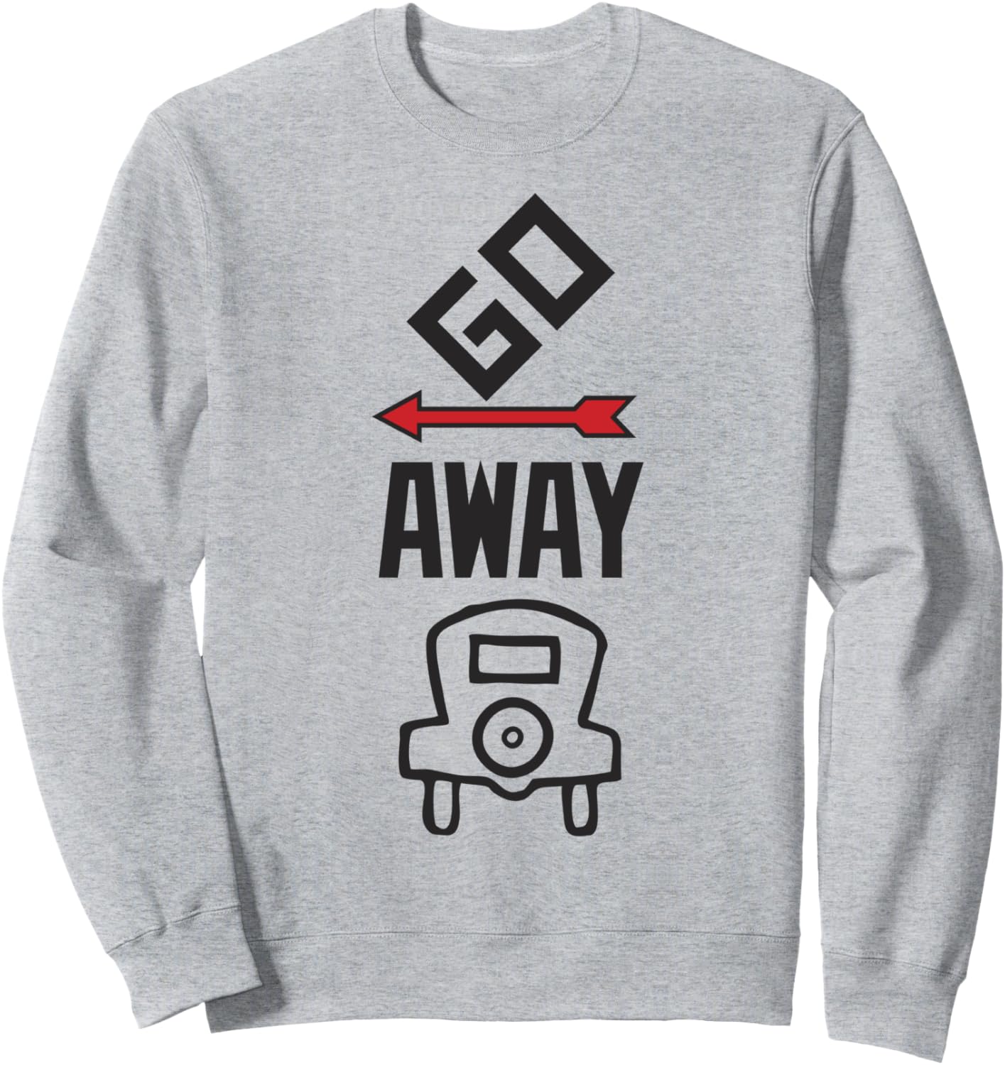 

Толстовка с забавными иконками настольной игры «Монополия»: Уходи, парковка! Monopoly, серый