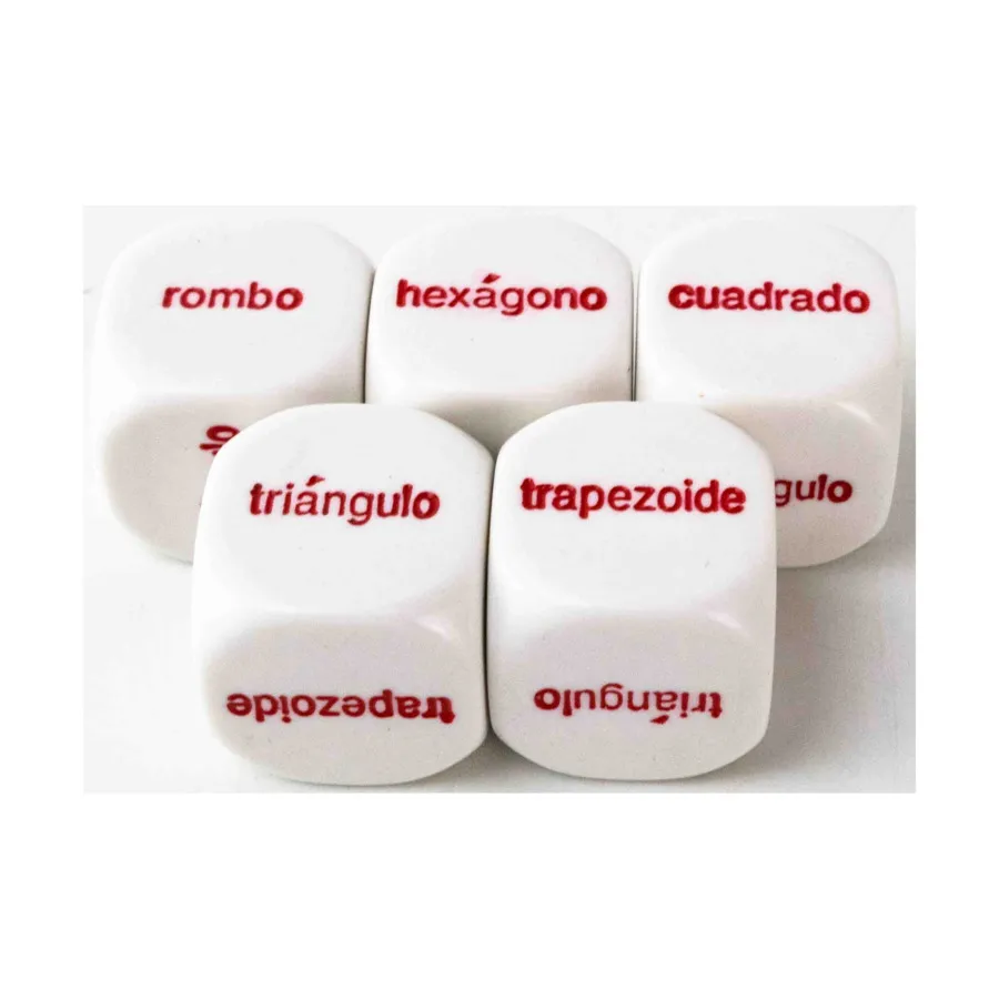 

Слова в форме d6, 20 мм — испанский (5), Dice - Foreign Language Dice