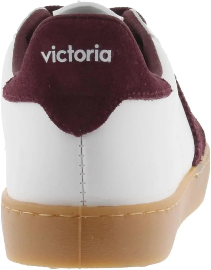 Велокроссовки Victoria Low-Top Unisex Berlin Ciclista, изготовленные из красивой натуральной кожи, в комплекте с шнурками в тон, для взрослых, винно-красны — фото 3