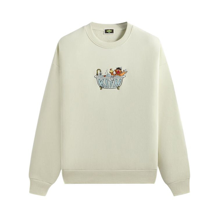 

Толстовка Kith x Sesame Street Ernie Nelson Crewneck Chalk, кремовый