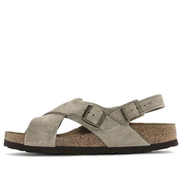 

Сандалии tulum suede leather narrow fit sandals 'taupe' Birkenstock, коричневый