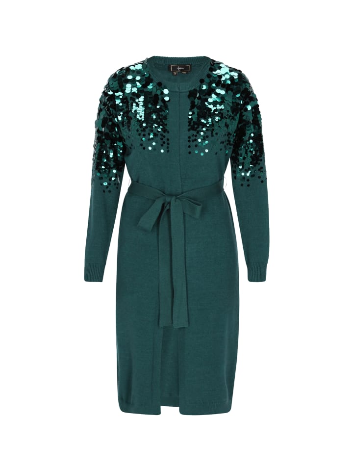 

Женский кардиган изумрудного цвета faina