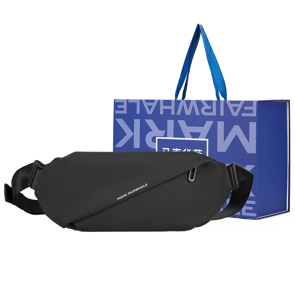 

Кроссбоди PU, Сумка через плечо, Поясная сумка, Слинг-бэг Обычный Унисекс Чистый черный FAIRWHALE