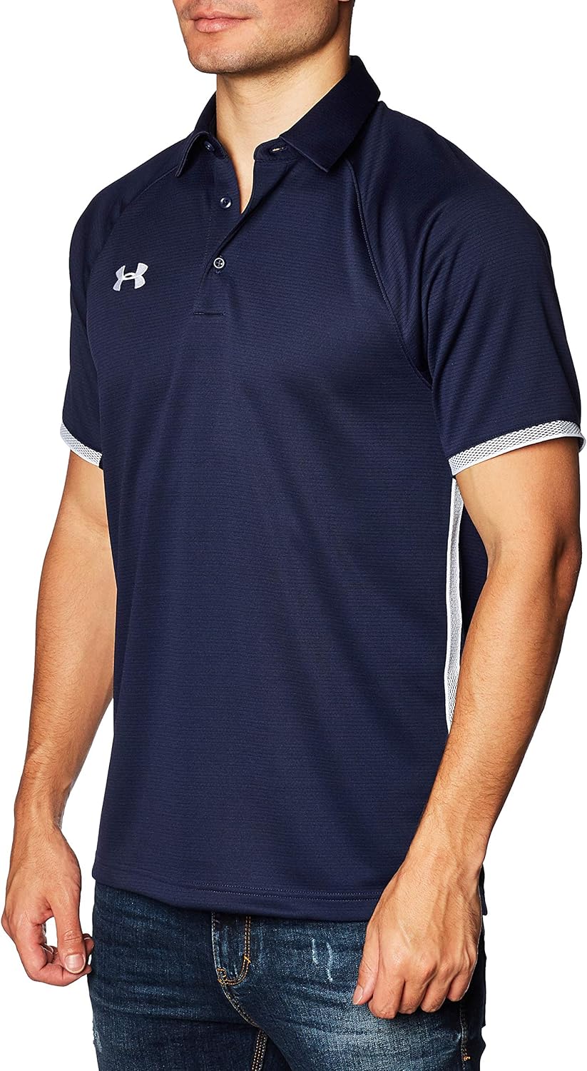 

Under Armour мужская футболка-поло Rival, Midnight Navy-White, Белый, Under Armour мужская футболка-поло Rival, Midnight Navy-White