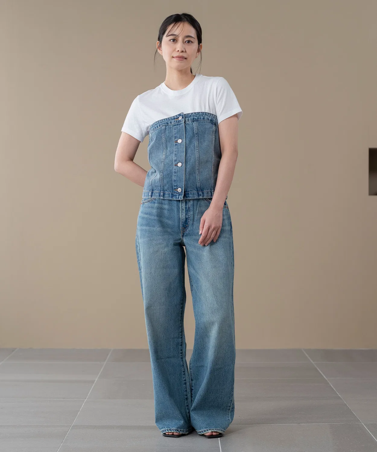Джинсовый жилет-трансформер Levi's 2WAY, индиго — фото 4