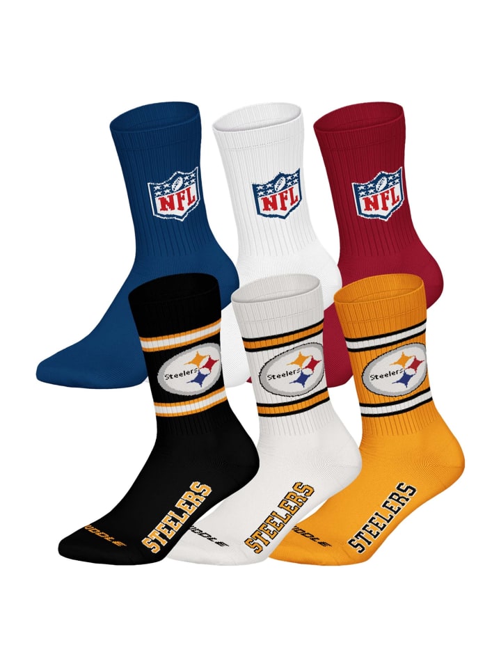 

NFL Набор из 6 носков с символикой команды Pittsburgh Steelers/Mix