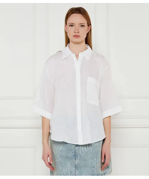 

Льняная рубашка Evona Loose fit Hugo, белый