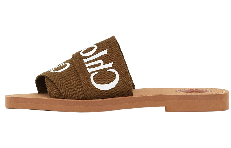 Chloé Шлёпанцы Chloe Woody женские коричневые
