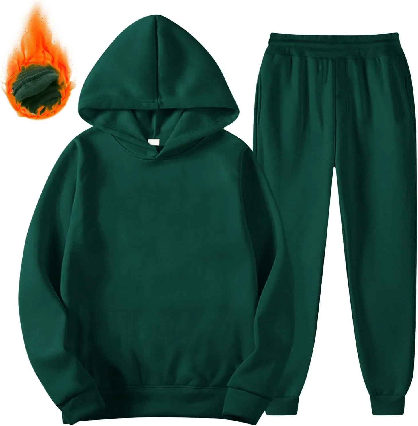 Детский спортивный костюм с капюшоном, Generic, 2 предмета, Blackish Green — фото 4