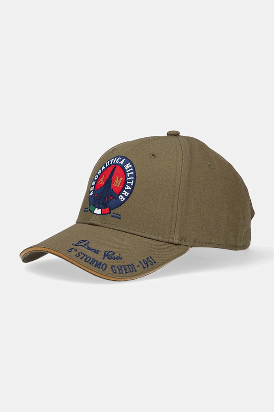 

Хлопковая кепка с козырьком Aeronautica Militare, зеленый