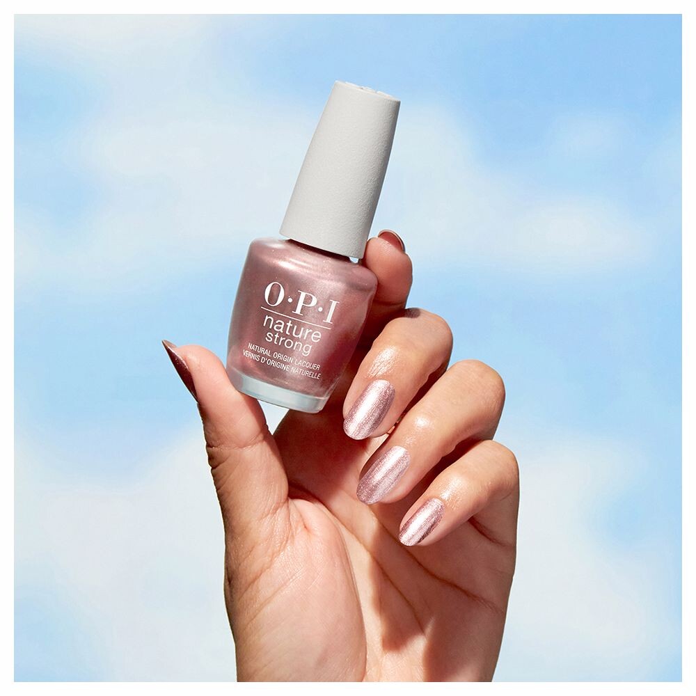 Лак для ногтей Nature strong nail lacquer Opi, 15 мл, Intentions are Rose Gold — фото 2