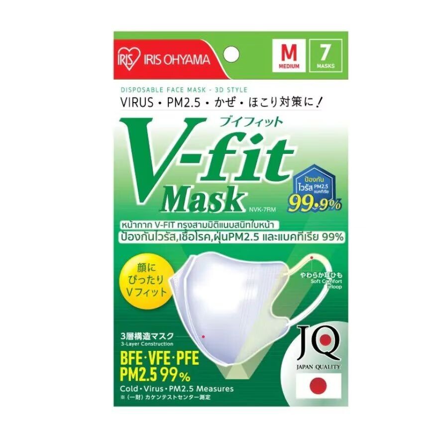 

Iris Ohyama Маска для лица IRIS OHYAMA V-Fit, размер M, 7 шт./упак, White