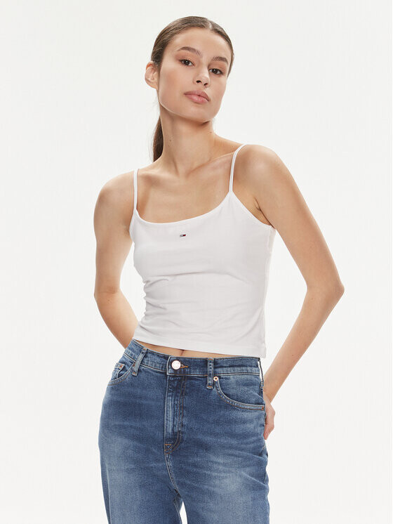 

Топ приталенного кроя Tommy Jeans, белый