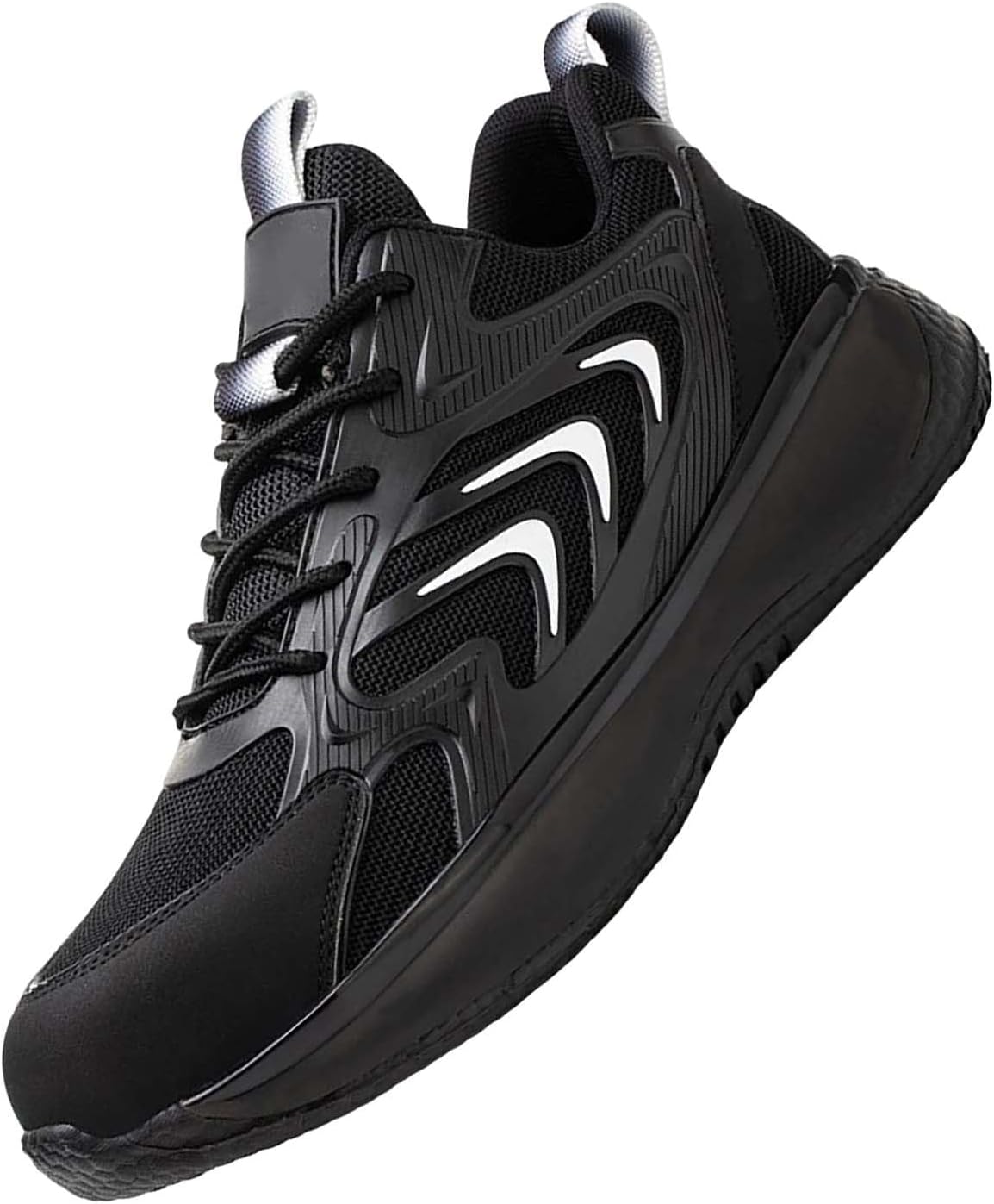 

Женские и мужские кроссовки для ходьбы, универсальные, для бега и активного отдыха, удобные, для тенниса, с противоскользящей подошвой, спортивные для тренажерного зала и тренировок Generic, черный