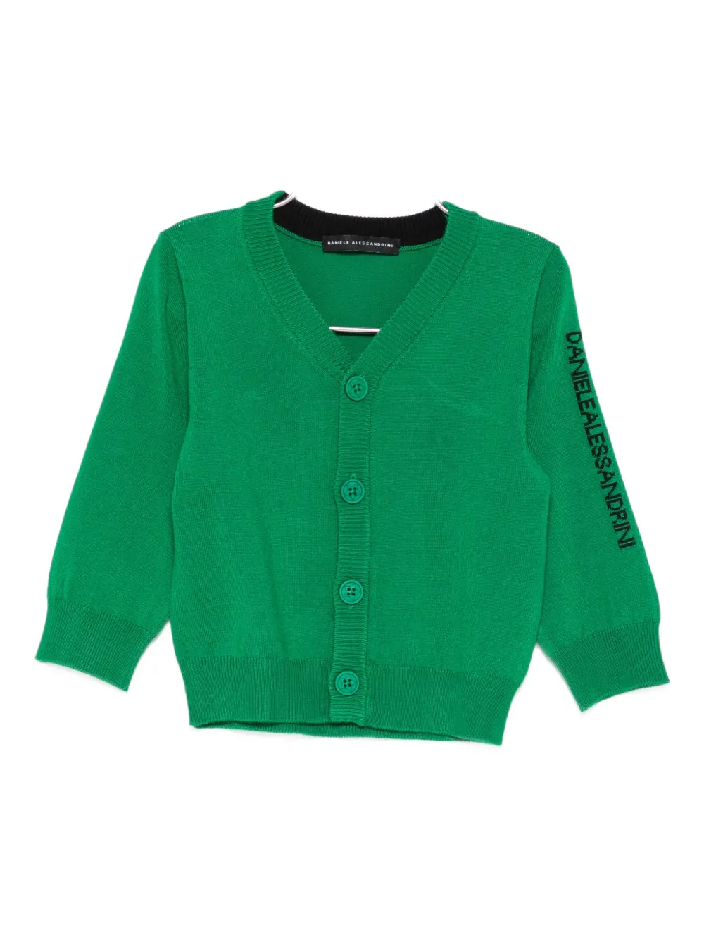 

Шерстяной кардиган Daniele Alessandrini Kids, зеленый