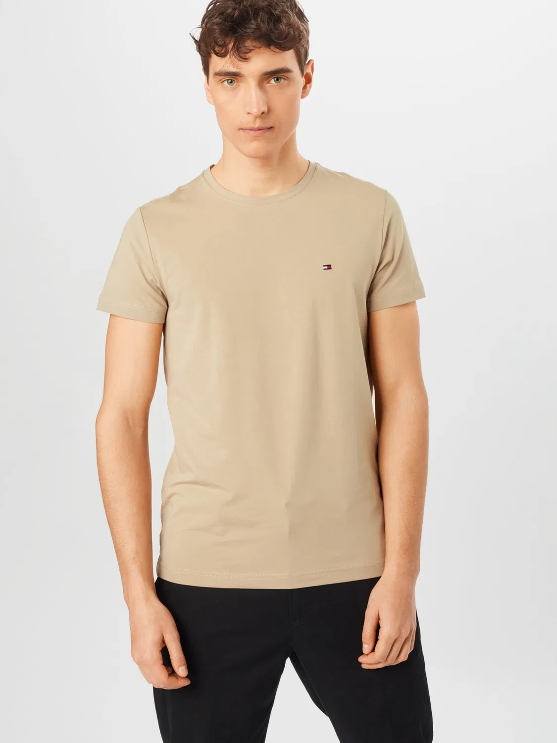 Slim fit Футболка Tommy Hilfiger, Beige — фото 2