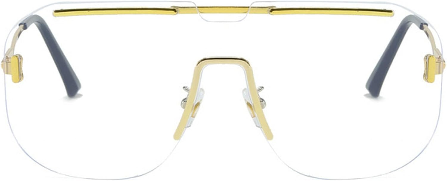 

Большие квадратные солнцезащитные очки для женщин, модные очки 2025 года с плоской верхней частью и градиентными линзами, цельные очки для мужчин, ретро-очки без оправы mincl, Clear