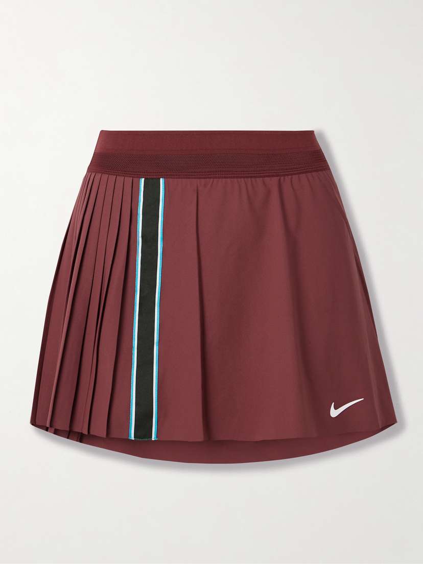 

Теннисная юбка Dri-Fit от Nikecourt с отделкой из репсовой ленты Nike, бордовый