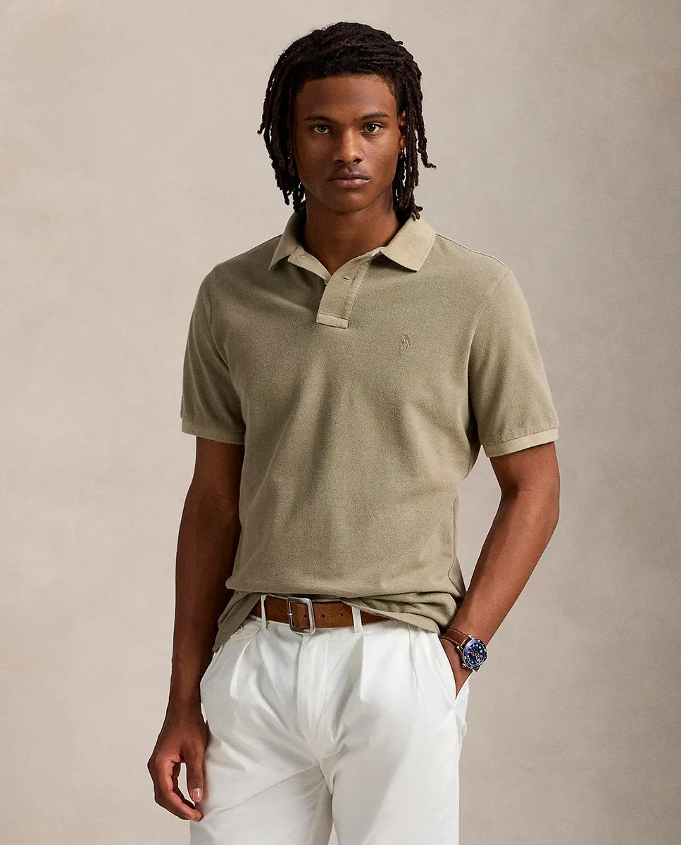 

Легендарная мужская рубашка-поло стандартного кроя из пике Polo Ralph Lauren, оливковый