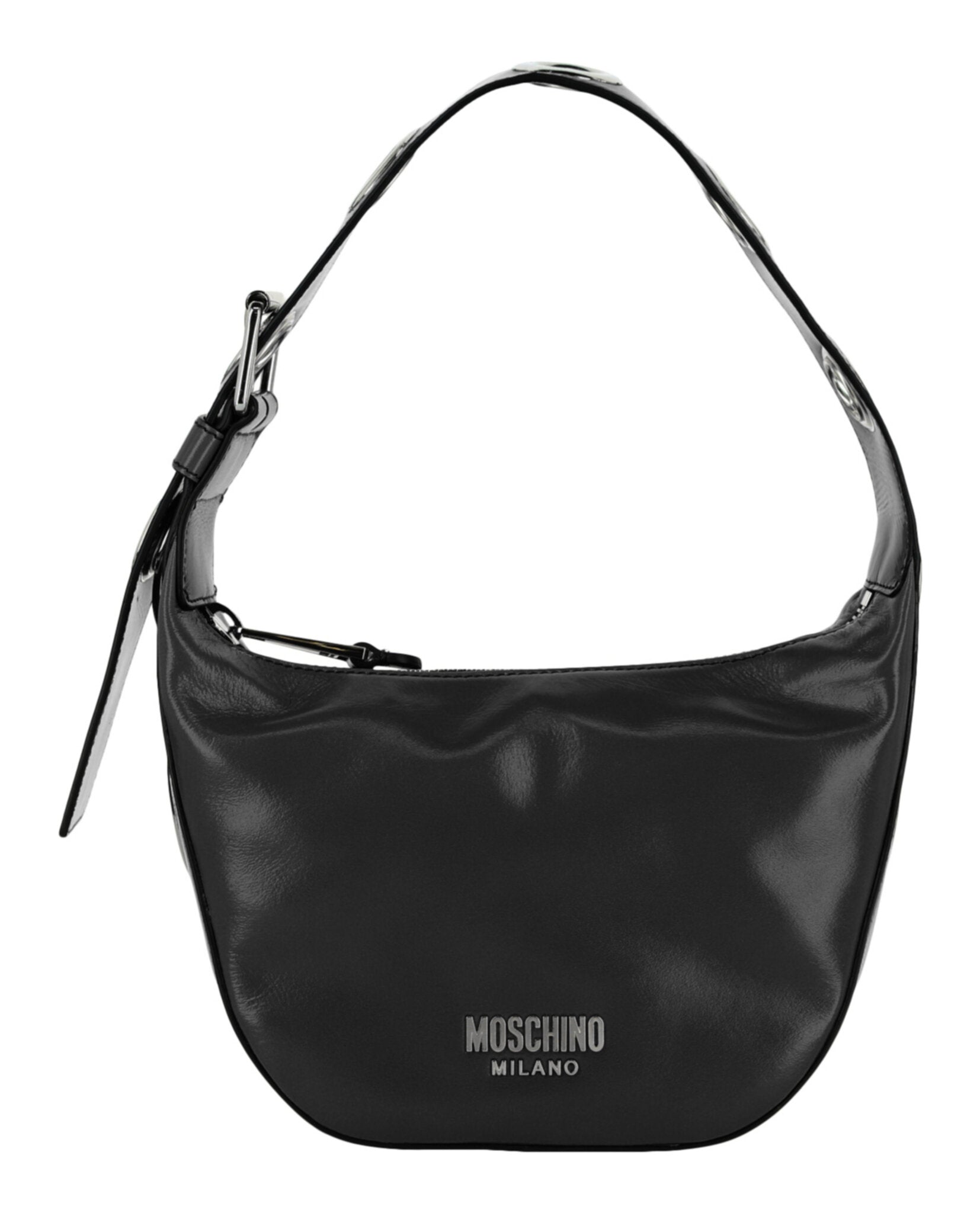 

Сумка через плечо с люверсами Moschino, черный