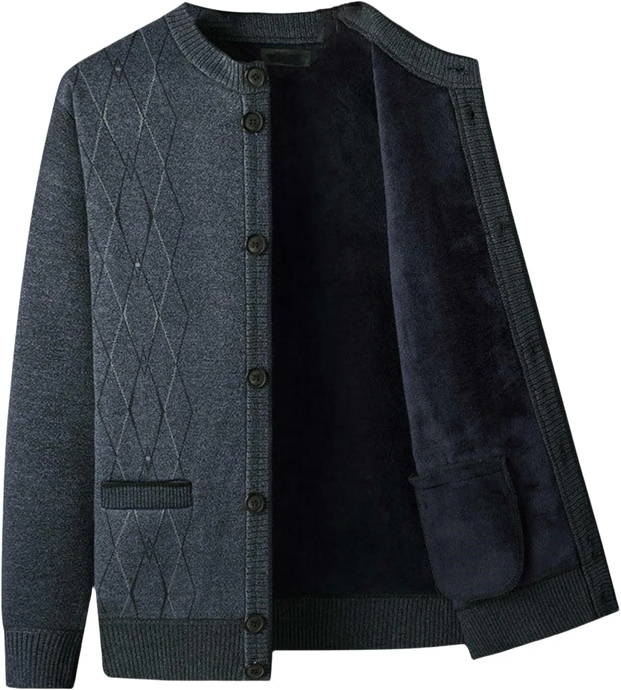 

Теплый кардиган с флисовой подкладкой и пуговицами OAKVERVE