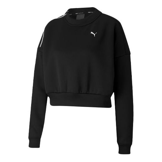 

Толстовка (WMNS) PUMA Train Logo Printing Short Round-neck Sweatshirt Black